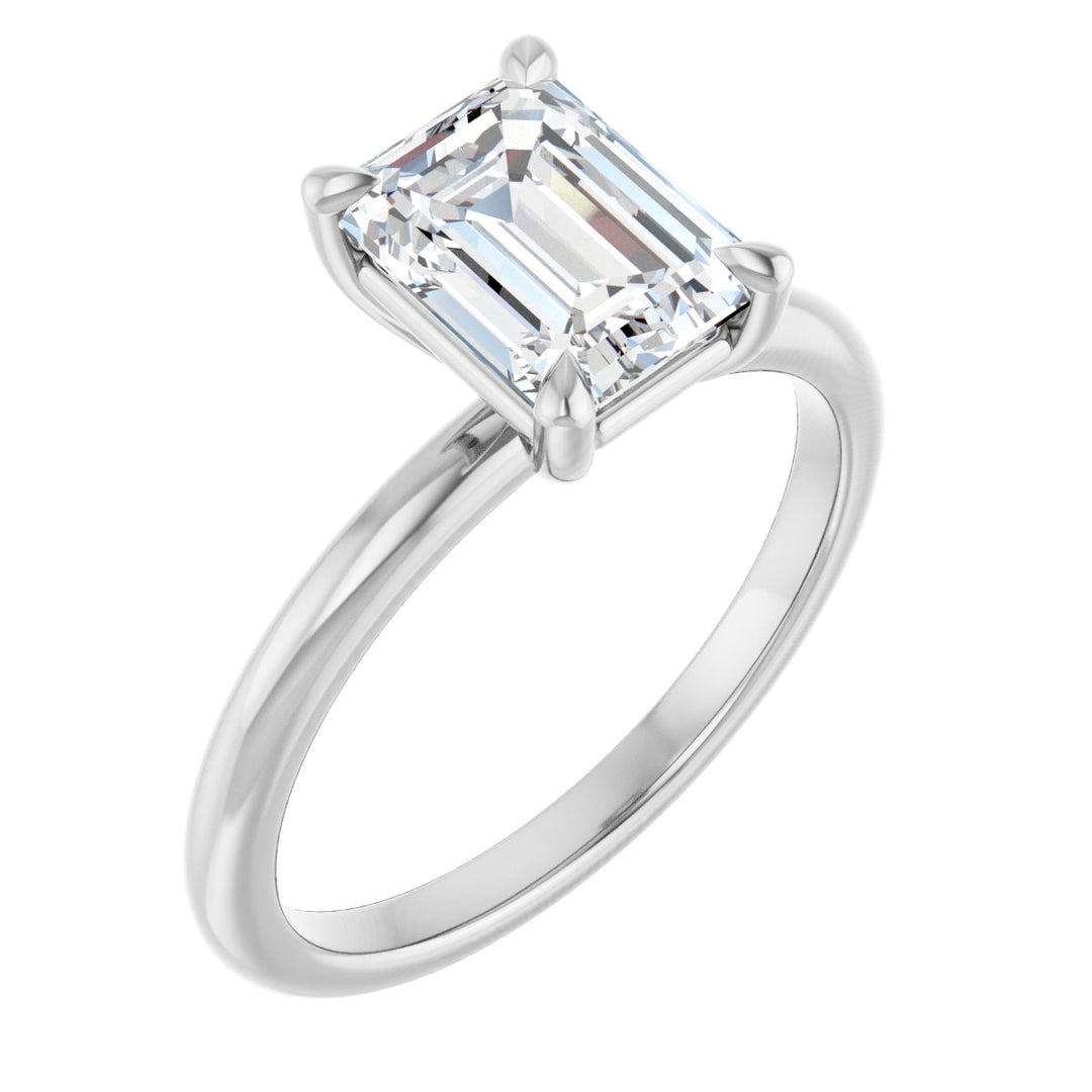 14K Gold 3/4-2 1/2 Carat Luxury Lab-Grown Diamond Claw-Prong Engagement Ring