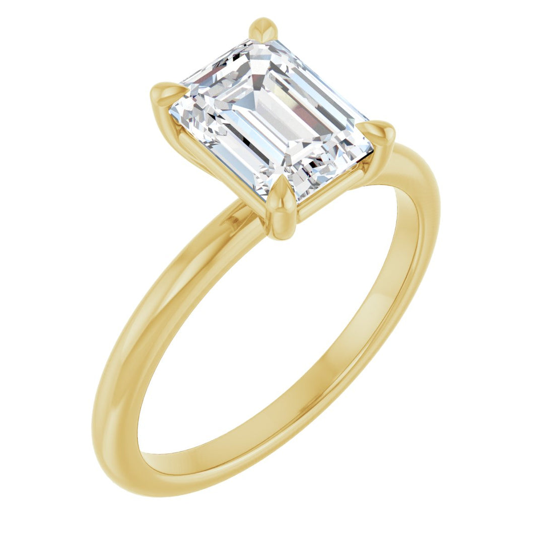 14K Gold 3/4-2 1/2 Carat Luxury Lab-Grown Diamond Claw-Prong Engagement Ring