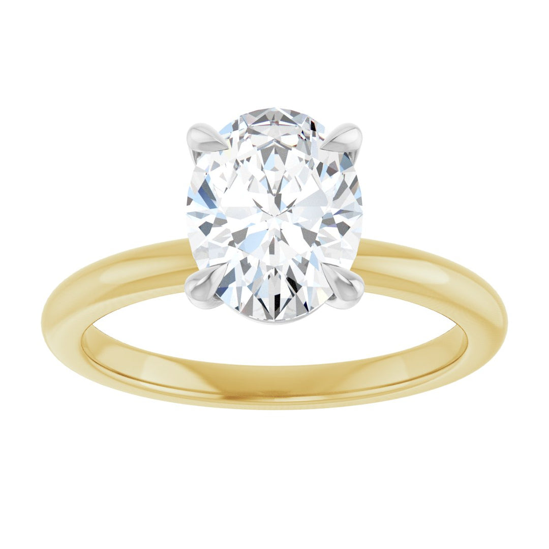 14K Gold 3/4-2 1/2 Carat Luxury Lab-Grown Diamond Claw-Prong Engagement Ring