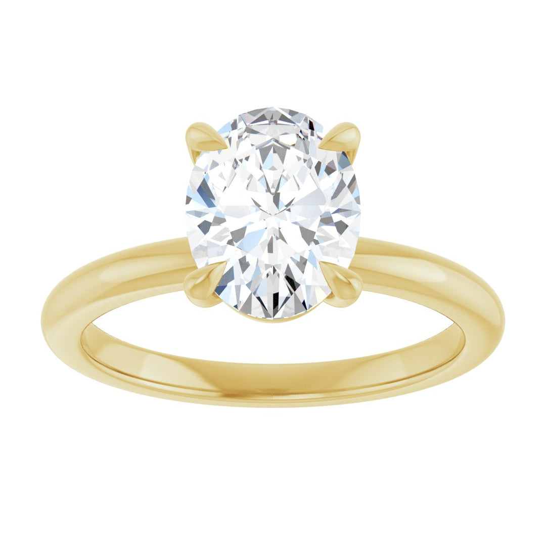 14K Gold 3/4-2 1/2 Carat Luxury Lab-Grown Diamond Claw-Prong Engagement Ring