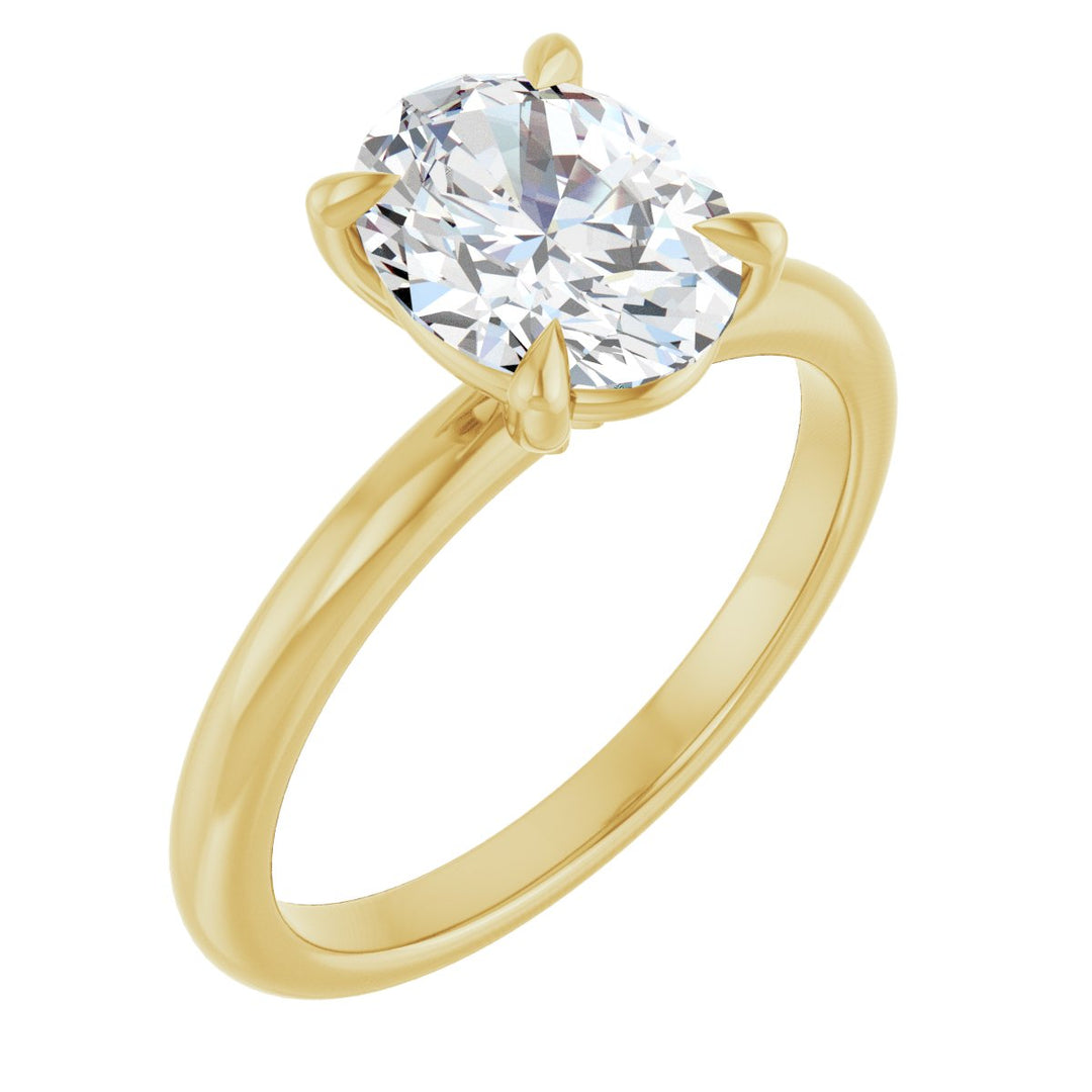 14K Gold 3/4-2 1/2 Carat Luxury Lab-Grown Diamond Claw-Prong Engagement Ring