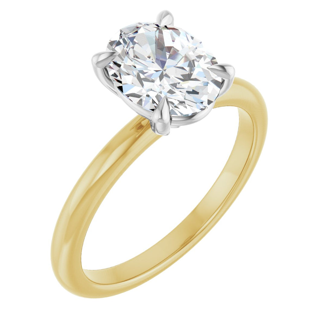 14K Gold 3/4-2 1/2 Carat Luxury Lab-Grown Diamond Claw-Prong Engagement Ring