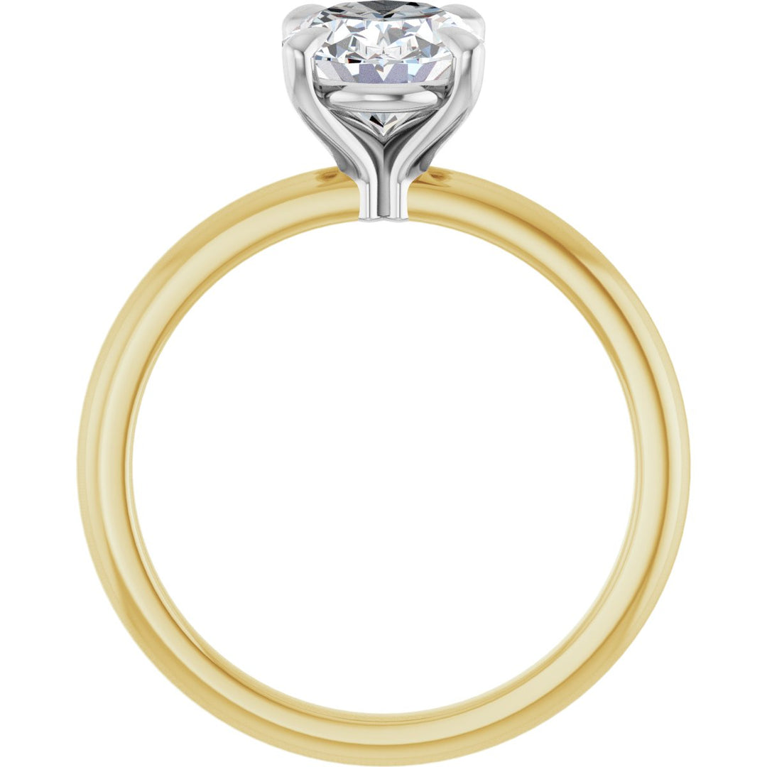14K Gold 3/4-2 1/2 Carat Luxury Lab-Grown Diamond Claw-Prong Engagement Ring