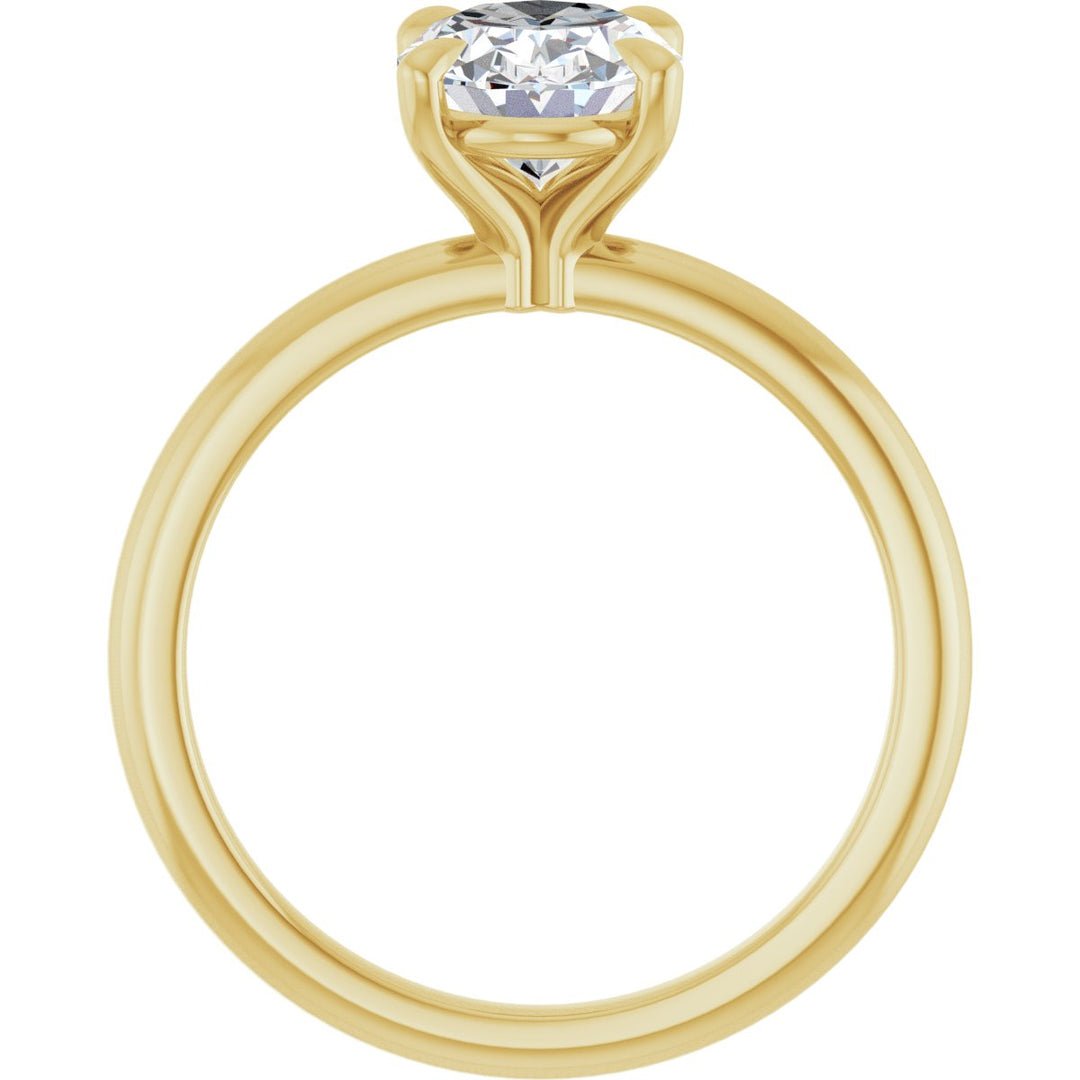 14K Gold 3/4-2 1/2 Carat Luxury Lab-Grown Diamond Claw-Prong Engagement Ring