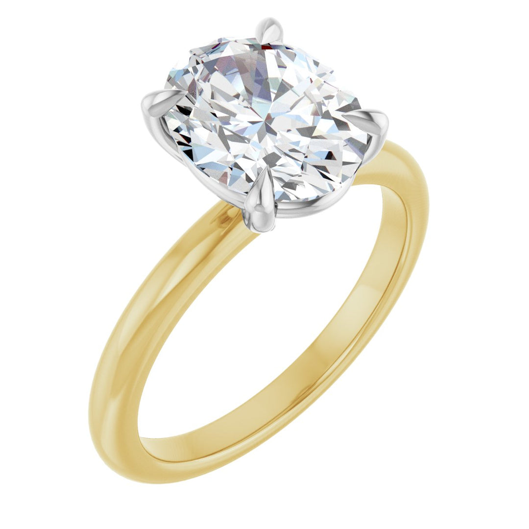 14K Gold 3/4-2 1/2 Carat Luxury Lab-Grown Diamond Claw-Prong Engagement Ring
