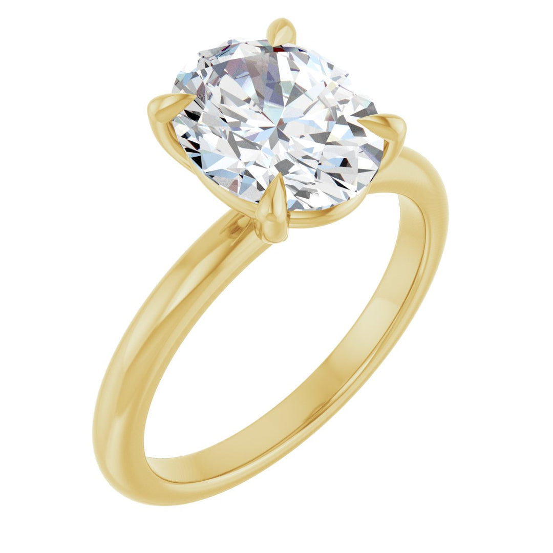 14K Gold 3/4-2 1/2 Carat Luxury Lab-Grown Diamond Claw-Prong Engagement Ring