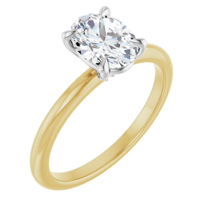 14K Gold 3/4-2 1/2 Carat Luxury Lab-Grown Diamond Claw-Prong Engagement Ring