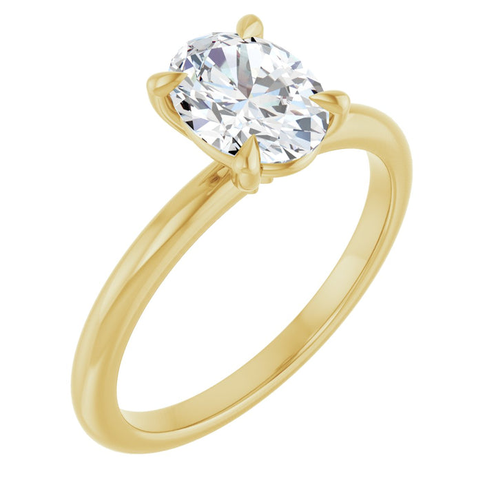 14K Gold 3/4-2 1/2 Carat Luxury Lab-Grown Diamond Claw-Prong Engagement Ring