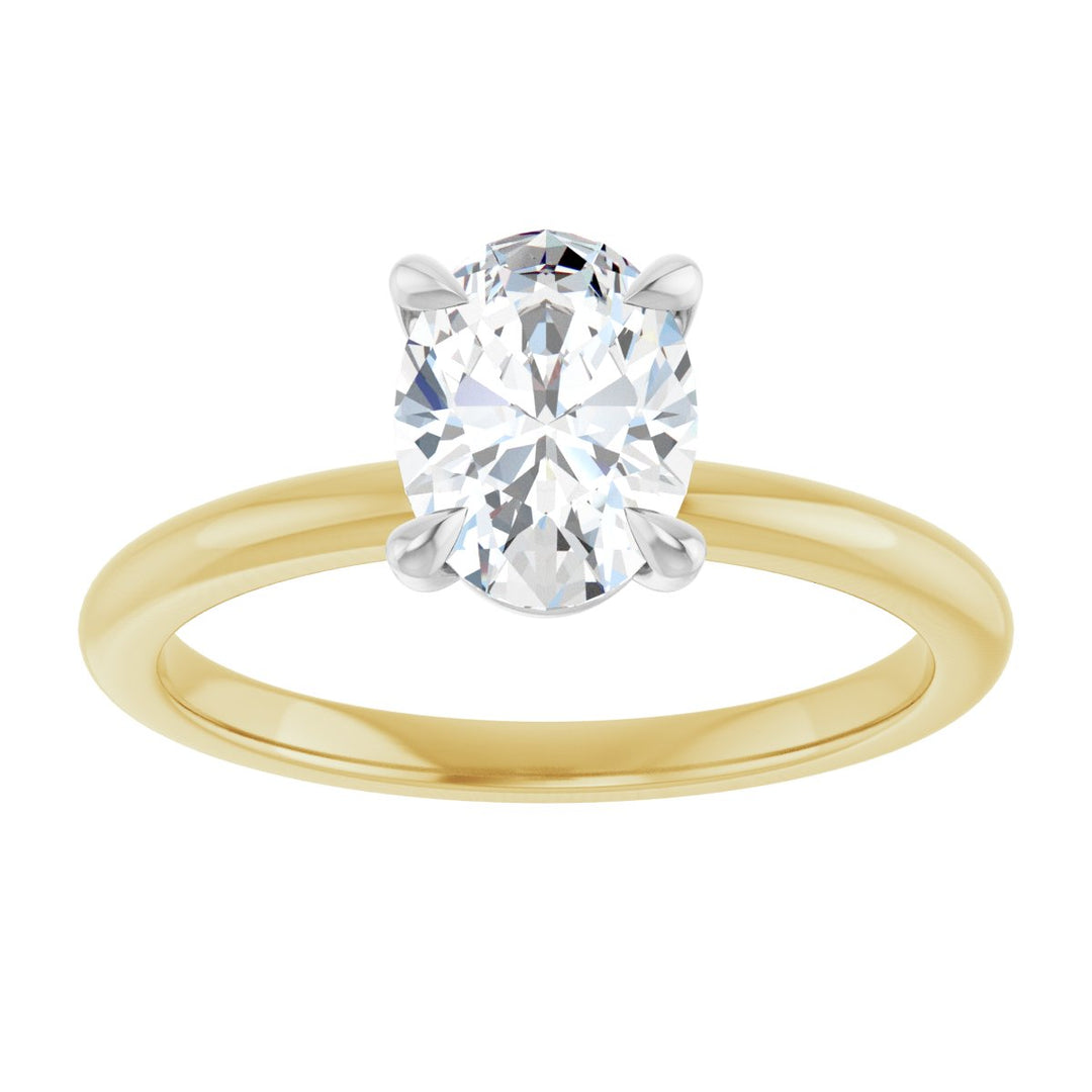 14K Gold 3/4-2 1/2 Carat Luxury Lab-Grown Diamond Claw-Prong Engagement Ring