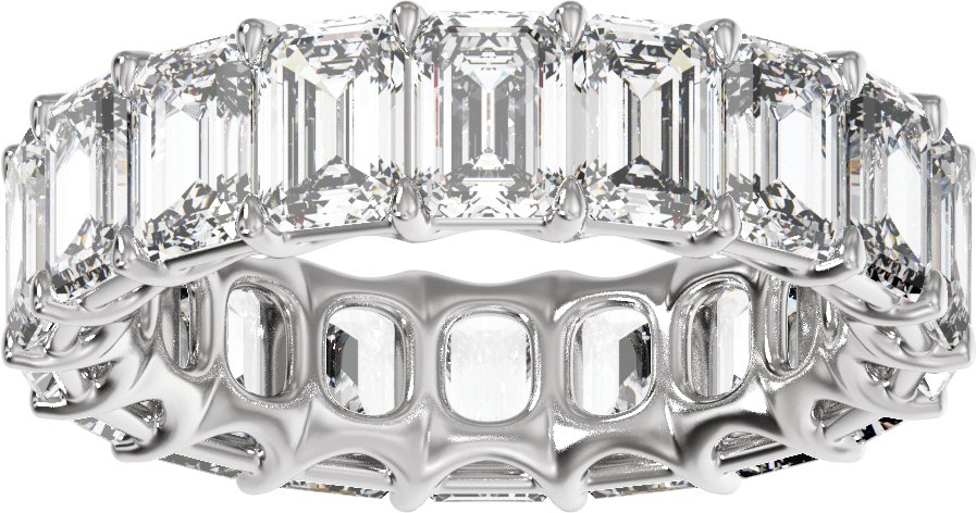 14K Gold 4 1/4-12 1/3 Carat Luxury Lab-Grown Diamond Low Profile Eternity Band