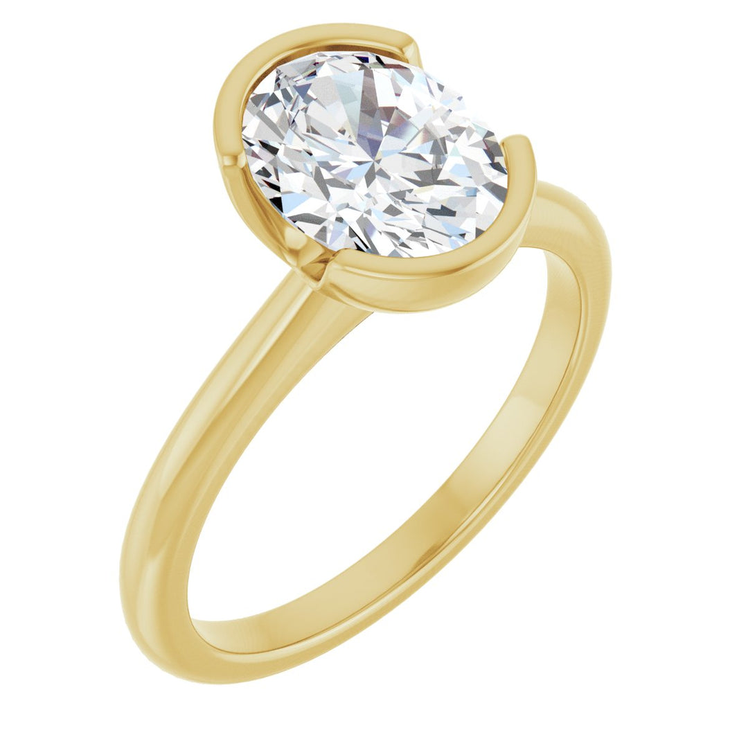 14K Gold 1-2 1/2 Carat Luxury Lab-Grown Diamond Engagement Ring