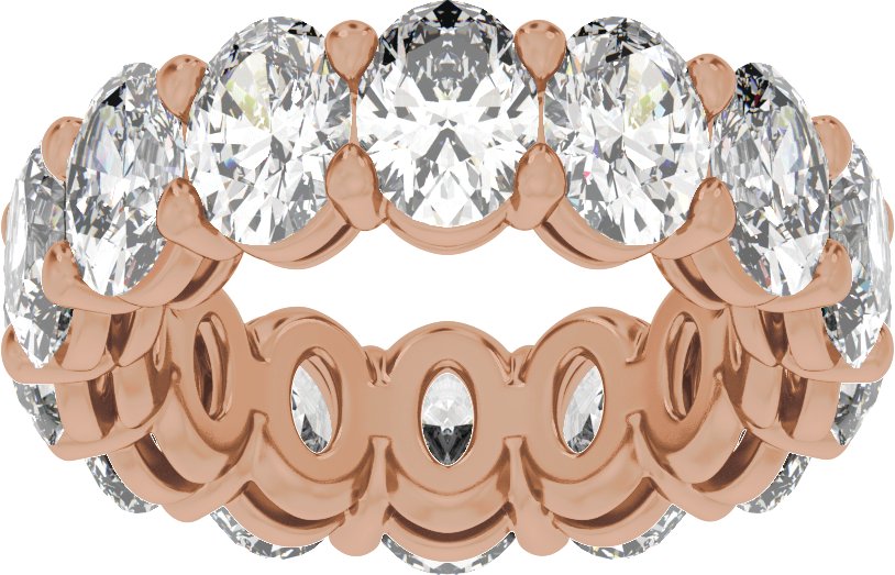 14K Gold 4 1/4-12 1/3 Carat Luxury Lab-Grown Diamond Low Profile Eternity Bands