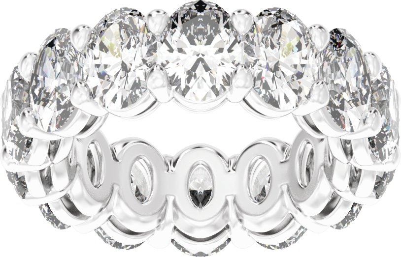 14K Gold 4 1/4-12 1/3 Carat Luxury Lab-Grown Diamond Low Profile Eternity Bands
