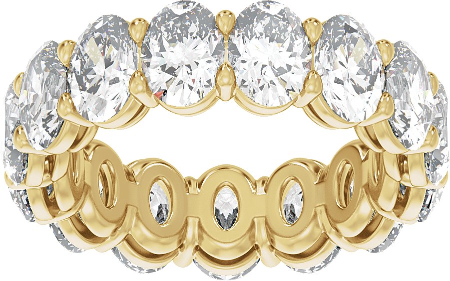 14K Gold 4 1/4-12 1/3 Carat Luxury Lab-Grown Diamond Low Profile Eternity Bands