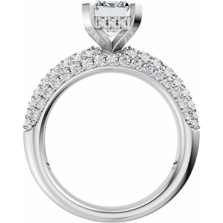 14K Gold 1 1/5-2 1/2 Carat Luxury Lab-Grown Diamond Pave'-Style Accented Engagement Ring or Band