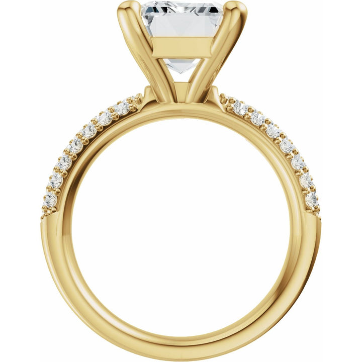 14K Gold 1-4 Carat Luxury Lab-Grown Diamond Pave'-Style Accented Engagement Ring or Band