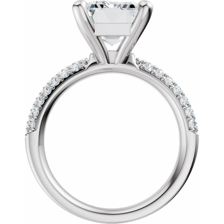 14K Gold 1-4 Carat Luxury Lab-Grown Diamond Pave'-Style Accented Engagement Ring or Band