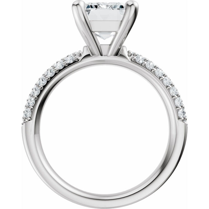 14K Gold 1-4 Carat Luxury Lab-Grown Diamond Pave'-Style Accented Engagement Ring or Band