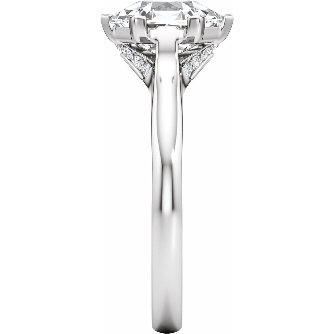 14K Gold 1 1/6-3 1/5 Carat Luxury Lab-Grown Diamond Accented Engagement Ring
