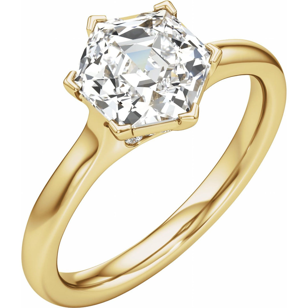 14K Gold 1 1/6-3 1/5 Carat Luxury Lab-Grown Diamond Accented Engagement Ring