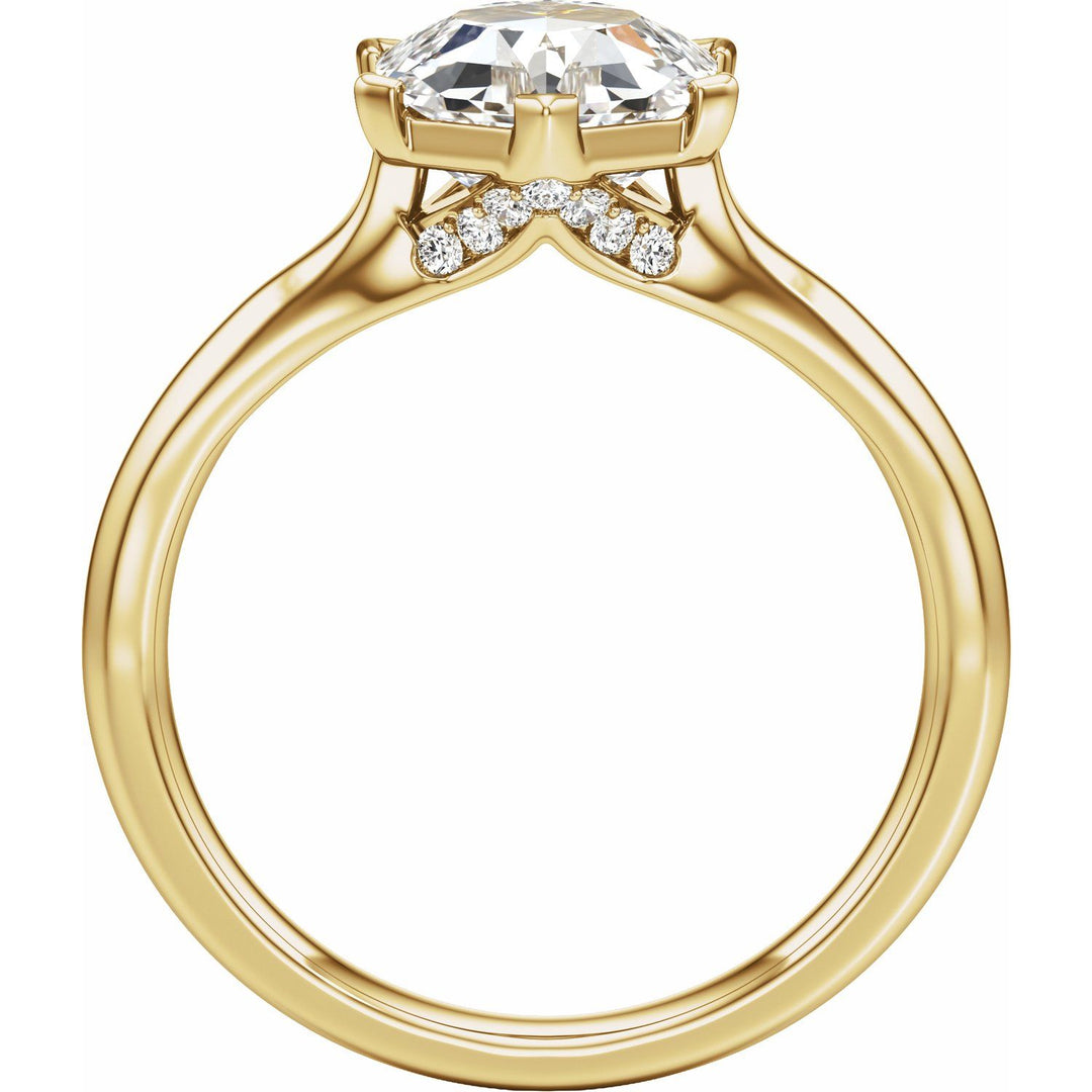 14K Gold 1 1/6-3 1/5 Carat Luxury Lab-Grown Diamond Accented Engagement Ring