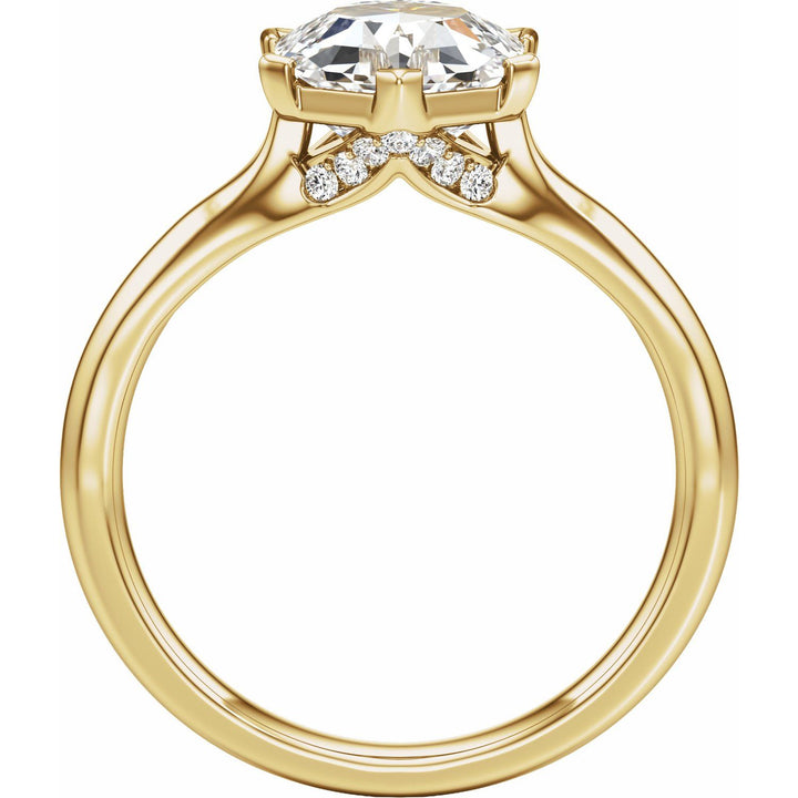 14K Gold 1 1/6-3 1/5 Carat Luxury Lab-Grown Diamond Accented Engagement Ring