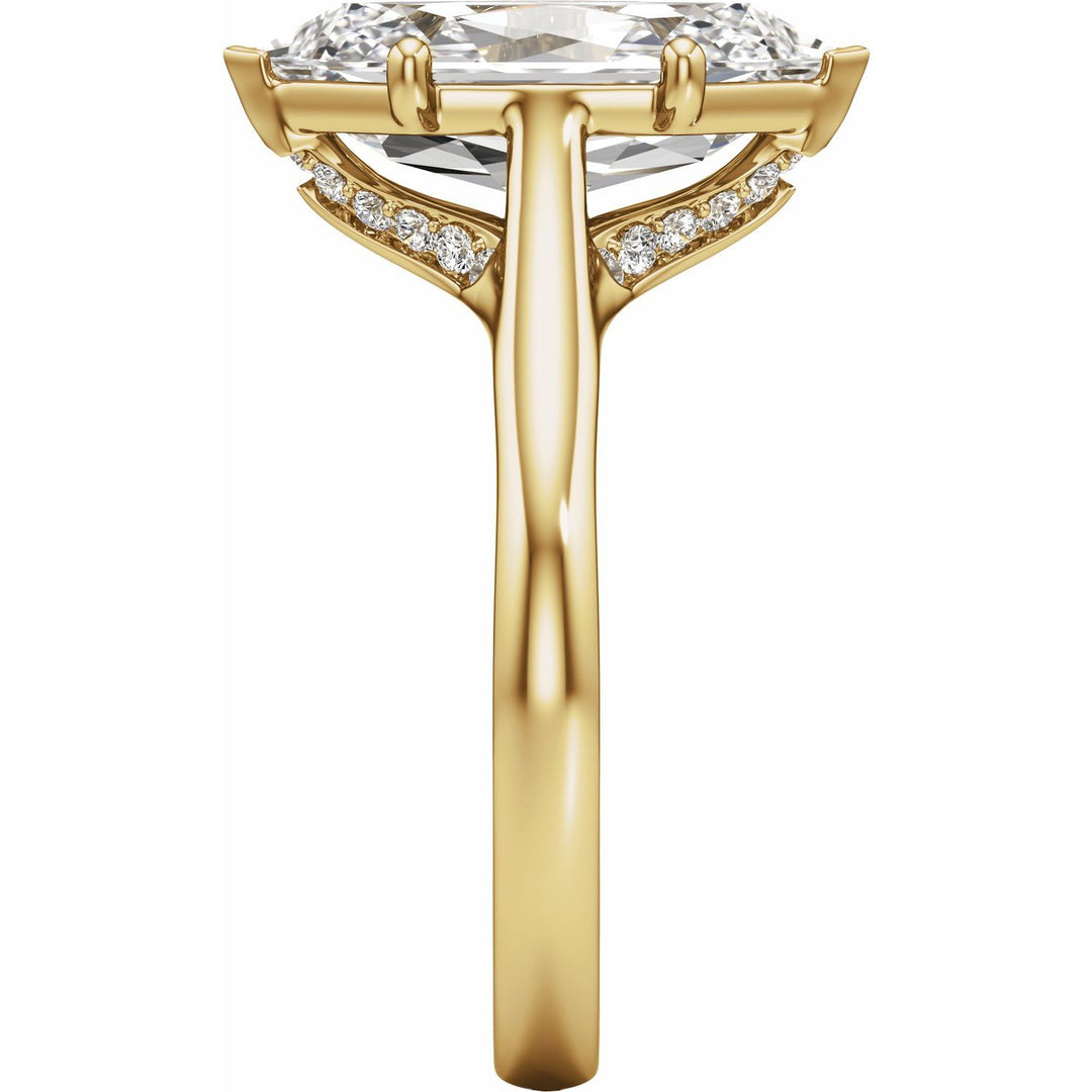 14K Gold 1 1/6-3 1/5 Carat Luxury Lab-Grown Diamond Accented Engagement Ring