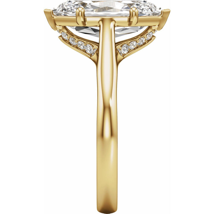 14K Gold 1 1/6-3 1/5 Carat Luxury Lab-Grown Diamond Accented Engagement Ring