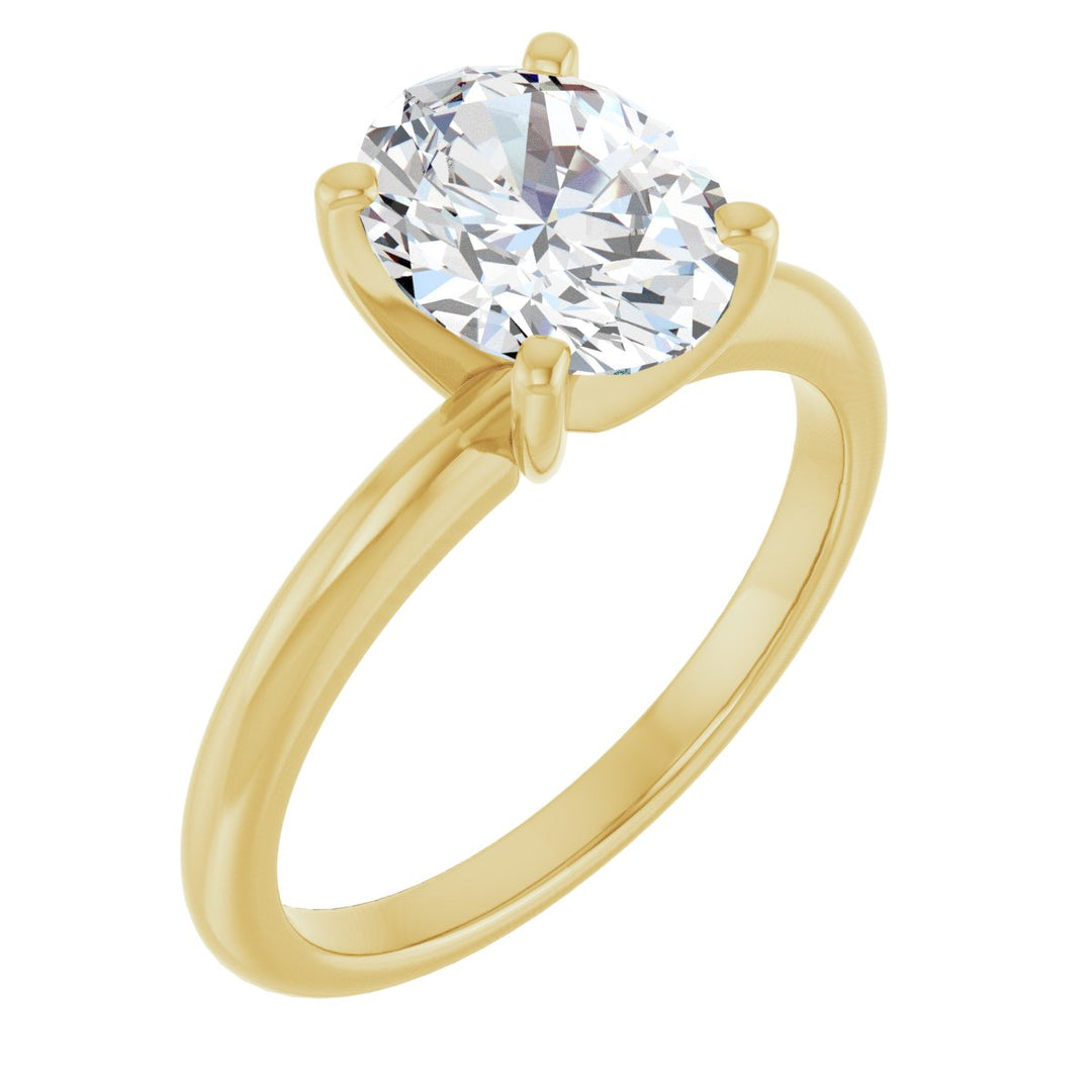 14K Gold 3/4-2 1/2 Carat Luxury Lab-Grown Diamond Engagement Ring