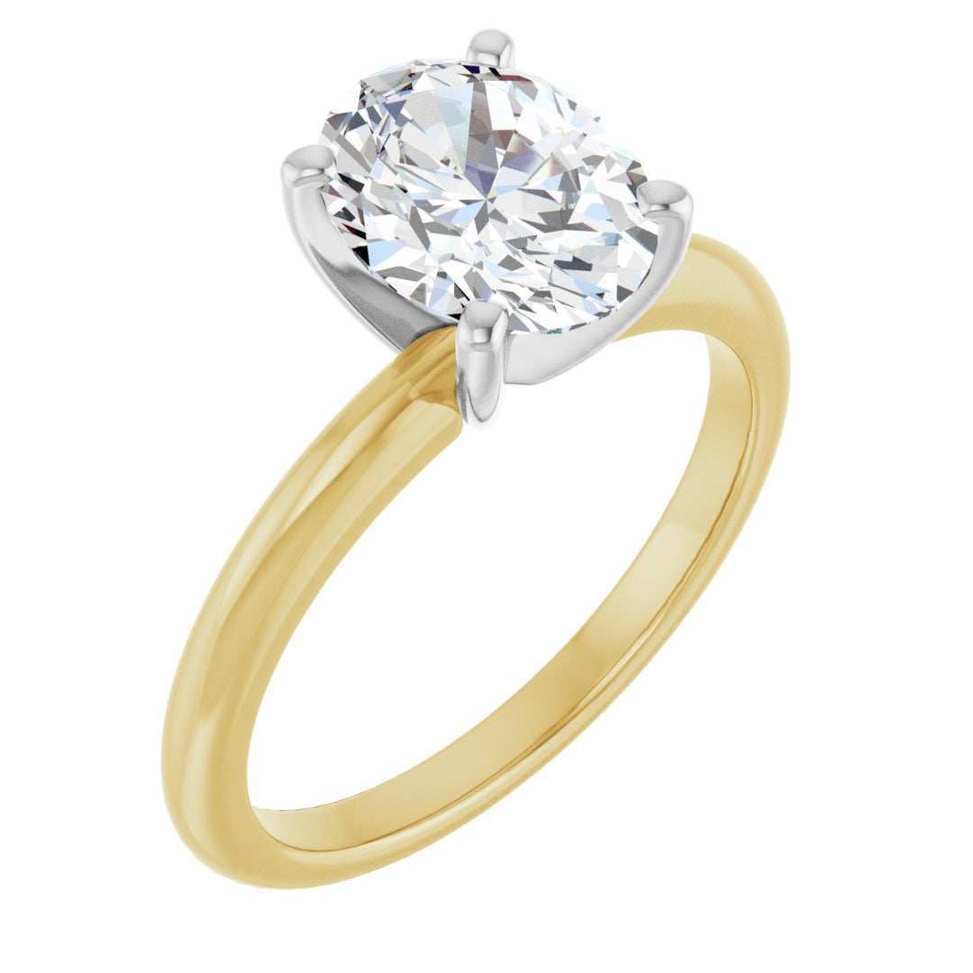 14K Gold 3/4-2 1/2 Carat Luxury Lab-Grown Diamond Engagement Ring