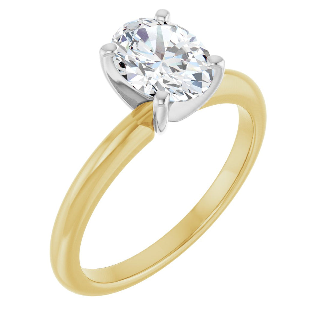 14K Gold 3/4-2 1/2 Carat Luxury Lab-Grown Diamond Engagement Ring