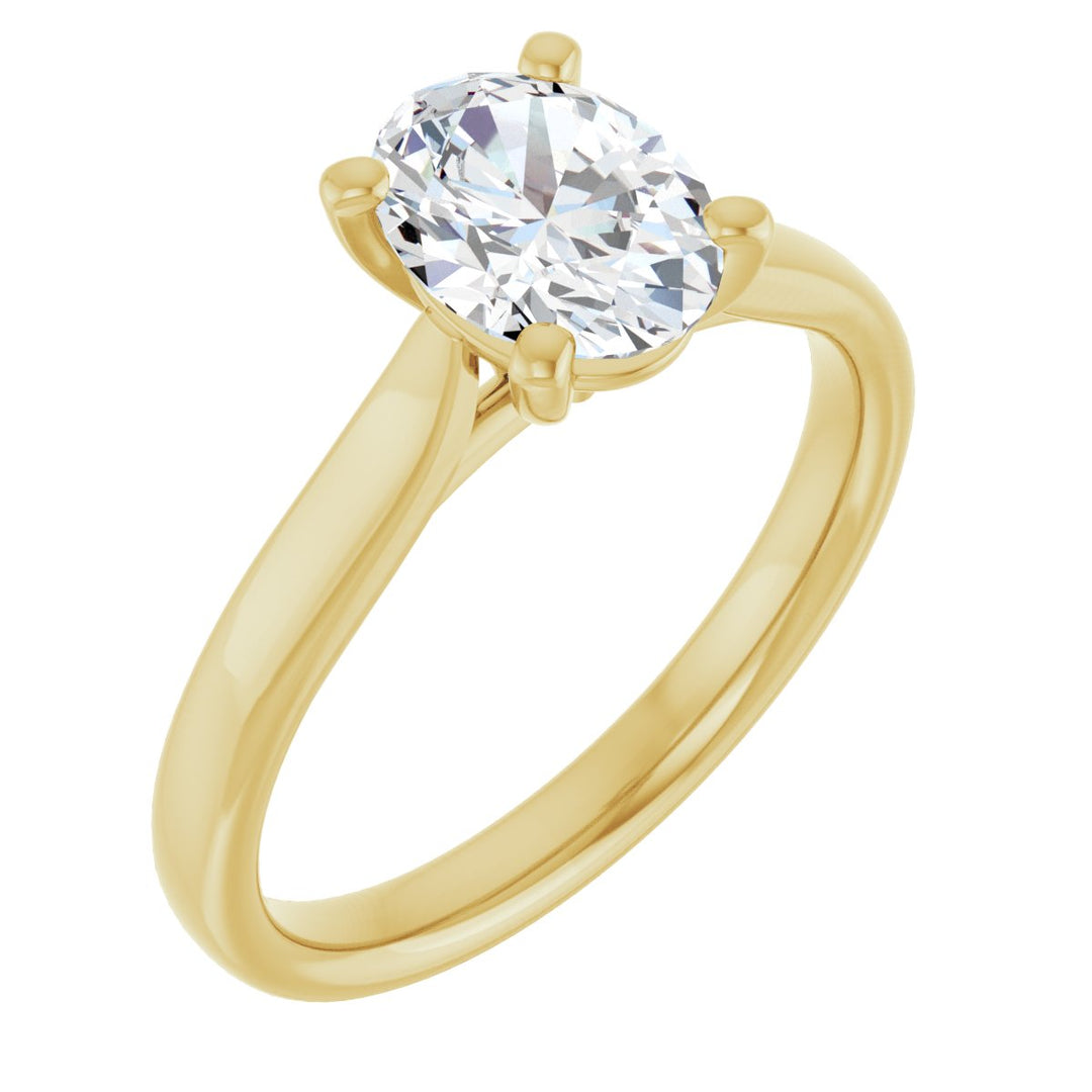 14K Gold 1 -2 1/2 Carat Luxury Lab-Grown Diamond Engagement Ring