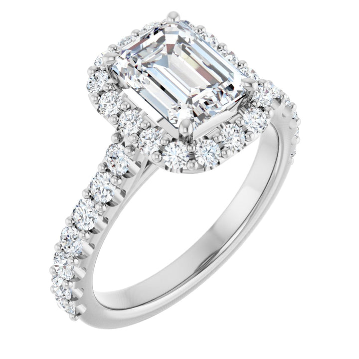 14K Gold 2 1/2 Carat Luxury Lab-Grown Diamond Halo-Style Engagement Ring