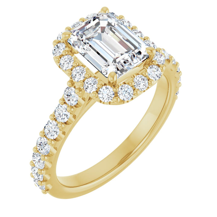 14K Gold 2 1/2 Carat Luxury Lab-Grown Diamond Halo-Style Engagement Ring