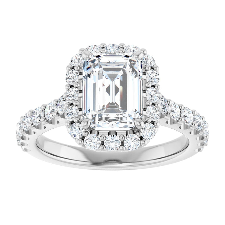 14K Gold 2 1/2 Carat Luxury Lab-Grown Diamond Halo-Style Engagement Ring