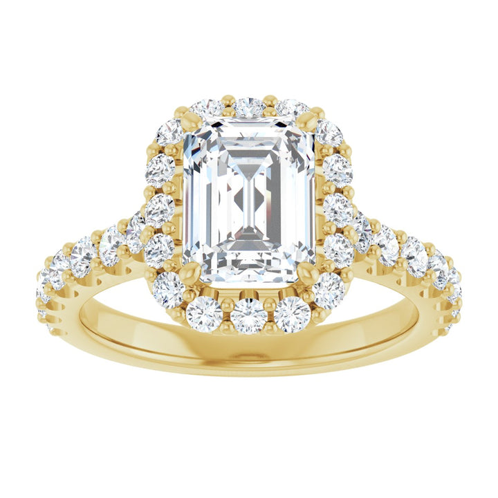 14K Gold 2 1/2 Carat Luxury Lab-Grown Diamond Halo-Style Engagement Ring