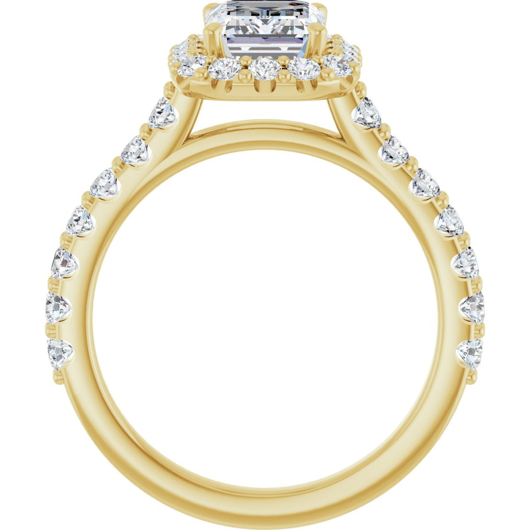 14K Gold 2 1/2 Carat Luxury Lab-Grown Diamond Halo-Style Engagement Ring