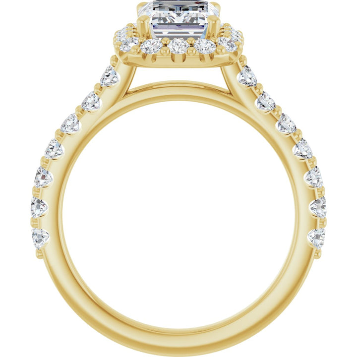 14K Gold 2 1/2 Carat Luxury Lab-Grown Diamond Halo-Style Engagement Ring