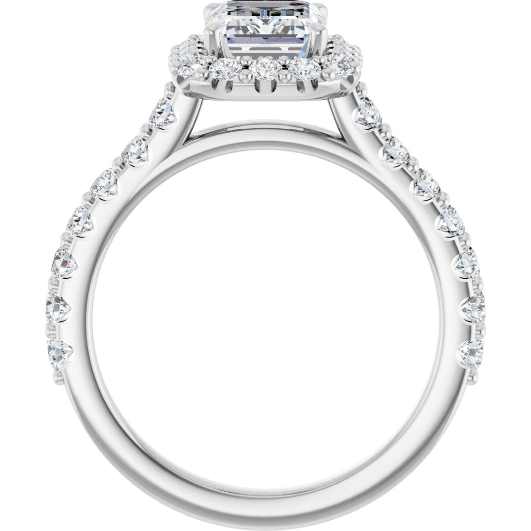 14K Gold 2 1/2 Carat Luxury Lab-Grown Diamond Halo-Style Engagement Ring