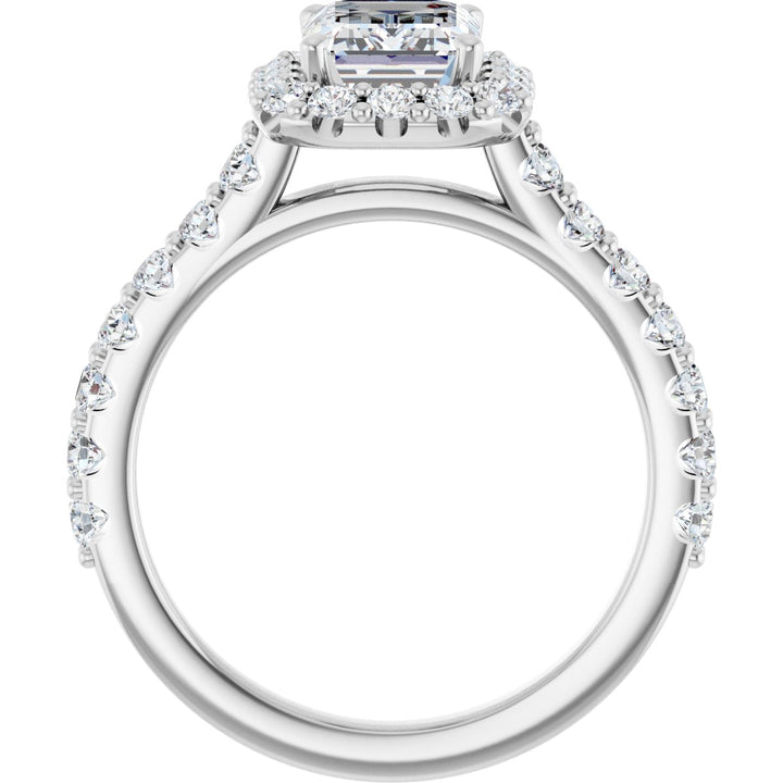 14K Gold 2 1/2 Carat Luxury Lab-Grown Diamond Halo-Style Engagement Ring