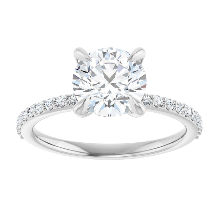 14K Gold 1 1/5-1 9/10 Carat Luxury Lab-Grown Diamond Accented Engagement Ring