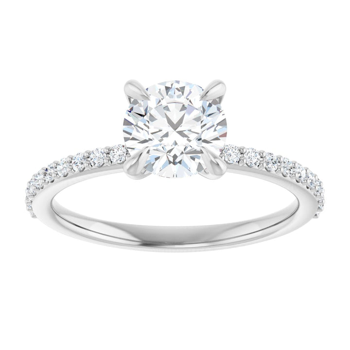 14K Gold 1 1/5-1 9/10 Carat Luxury Lab-Grown Diamond Accented Engagement Ring