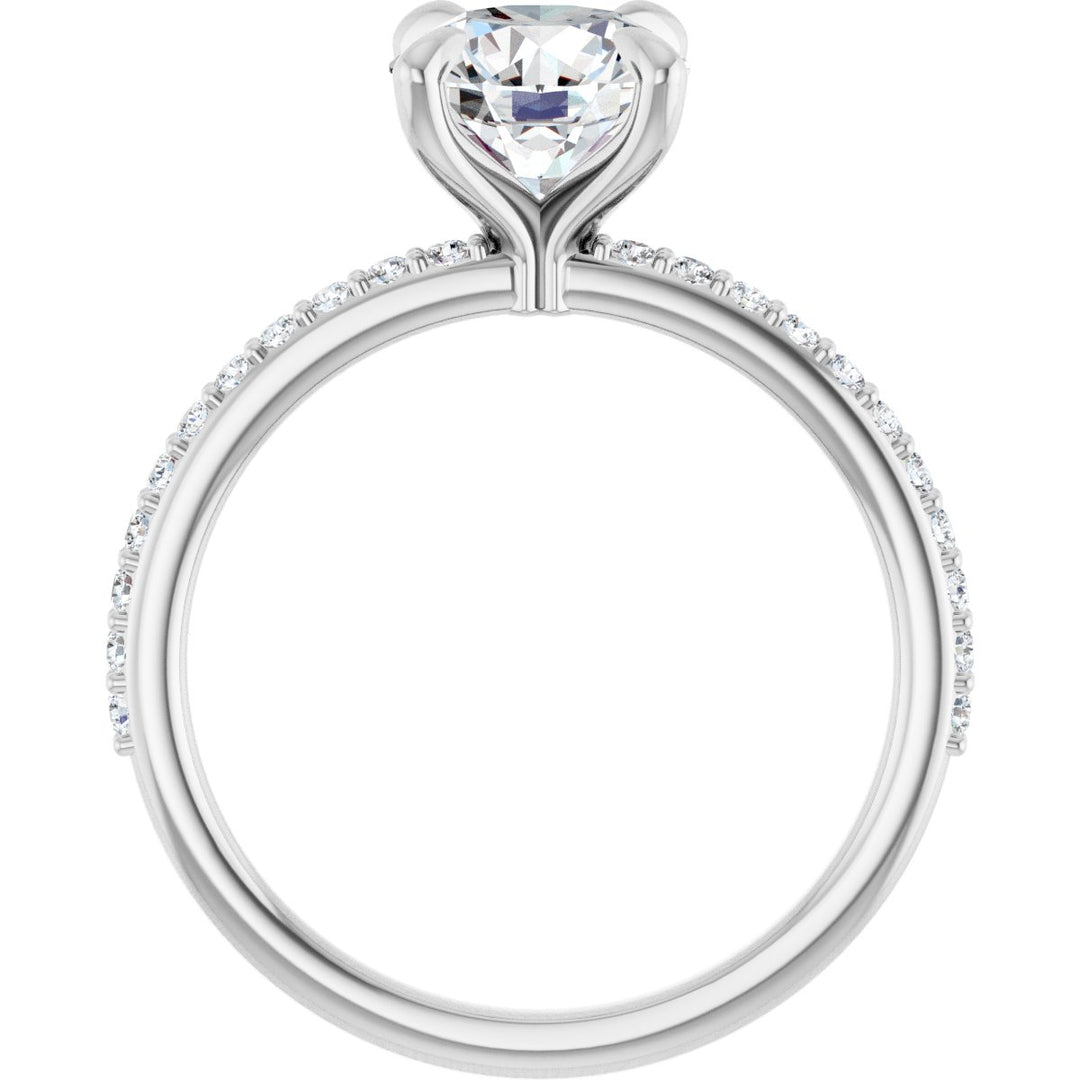 14K Gold 1 1/5-1 9/10 Carat Luxury Lab-Grown Diamond Accented Engagement Ring