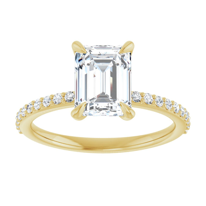 14K Gold 1 1/5-1 9/10 Carat Luxury Lab-Grown Diamond Accented Engagement Ring