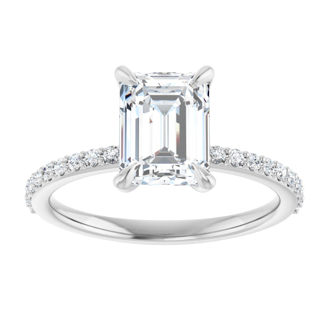 14K Gold 1 1/5-1 9/10 Carat Luxury Lab-Grown Diamond Accented Engagement Ring