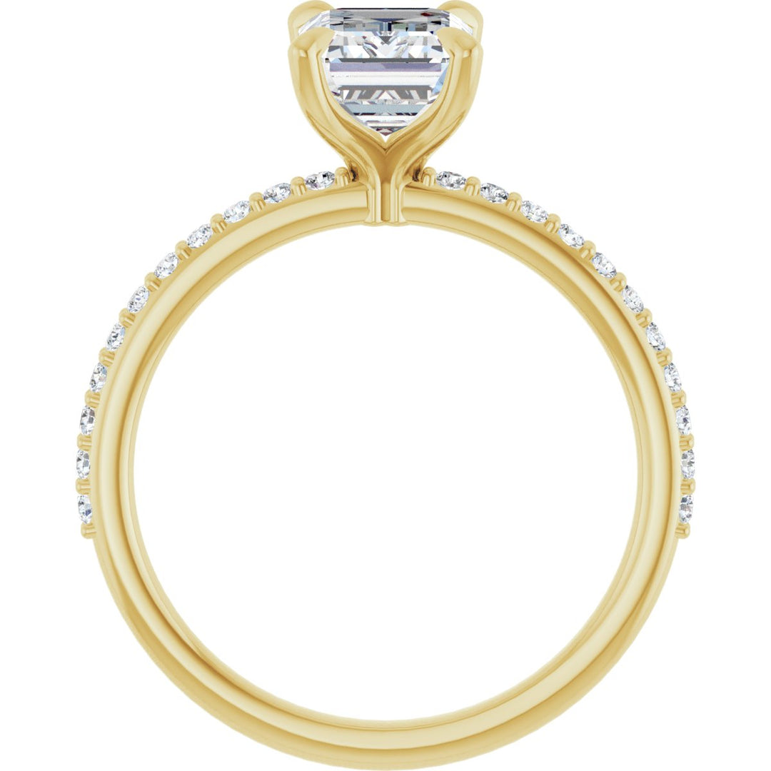 14K Gold 1 1/5-1 9/10 Carat Luxury Lab-Grown Diamond Accented Engagement Ring