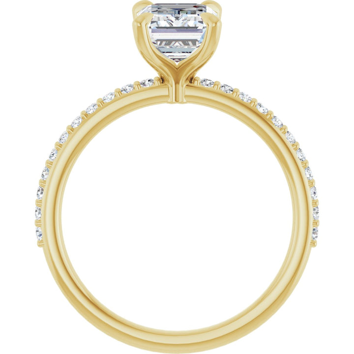14K Gold 1 1/5-1 9/10 Carat Luxury Lab-Grown Diamond Accented Engagement Ring