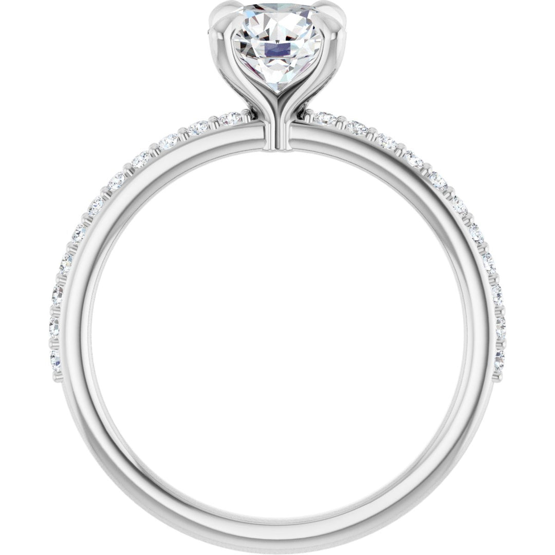 14K Gold 1 1/5-1 9/10 Carat Luxury Lab-Grown Diamond Accented Engagement Ring