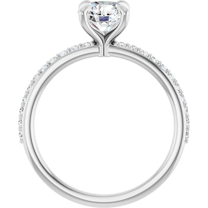 14K Gold 1 1/5-1 9/10 Carat Luxury Lab-Grown Diamond Accented Engagement Ring