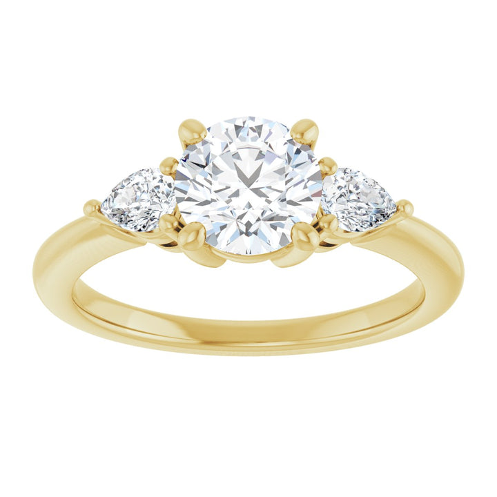 14K Gold 1 1/4-1 3/4 Carat Luxury Lab-Grown Diamond Three-Stone Engagement Ring